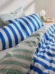 Block Stripe Reversible Pure Cotton Duvet Cover Set