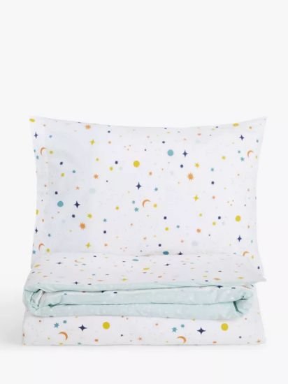 little home at Space Star Pure Cotton Duvet Cover and Pillowcase Set