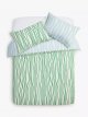 Ripple Stripe Reversible Pure Cotton Duvet Cover Set